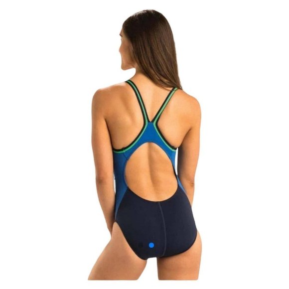 Womens RELIANCE Navy/Blue/Green Colorblock DBX Back - Picture 2 of 6